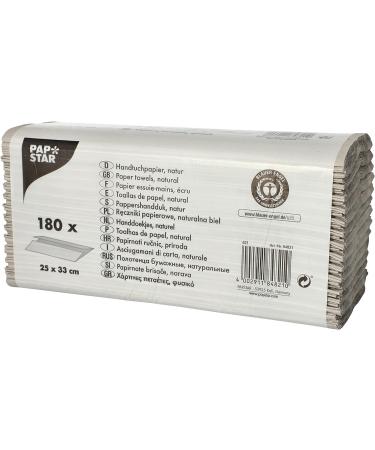 Papstar Natural C-Fold Towel Paper - 180 Sheets 1-Ply 31x25 cm - Pack of 2 | International Shipping - Buy Online on GoSupps.com