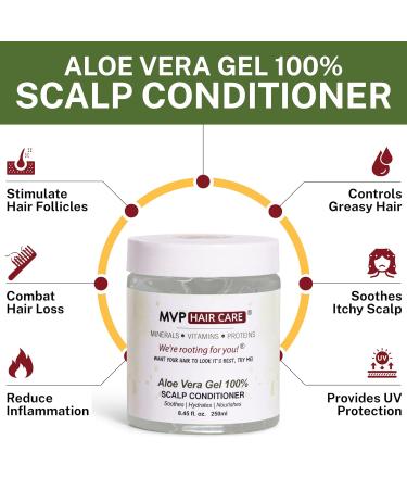 Premium Aloe Vera Scalp Conditioner - 100% Natural | Promotes Hair Growth & Reduces Hair Loss | 8.45 Oz | Soothes Dandruff & Seborrheic Dermatitis - Buy Online on GoSupps.com