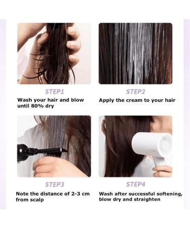 Protein Correcting Hair Straightening Softening Comb Cream Keratin Hair Treatment Straightening Cream Instant Straight Hair Cream (1PCS) - Buy Online on GoSupps.com