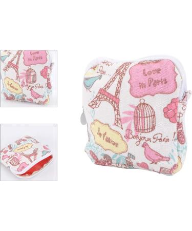 Buy Healifty Large Capacity Sanitary Napkin Bag Organizer - Romantic Paris Design | Ideal for Travel & Home Use - Buy Online on GoSupps.com