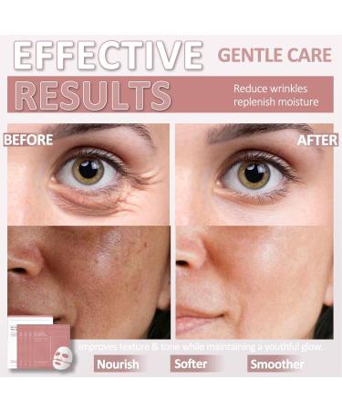 Collagen Face Mask Overnight Face Mask Set - Korean Skincare Collagen Mask Sheet Mask - Fights Wrinkles Glow & Rejuvenating Skin Face Masks Skincare Anti Aging Face Mask (4) - Buy Online on GoSupps.com