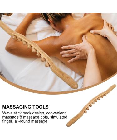 Operitacx Holz-Gua-Sha Massage Tools | Wooden Scratch Rod & 8 Pearl Body Massage Device - Buy Online on GoSupps.com