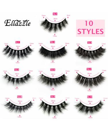 Ellazzle Faux Mink Eyelashes Wholesale 30 Pairs - Natural Look 16mm-20mm False Lashes Pink Pack for Women - Buy Online on GoSupps.com