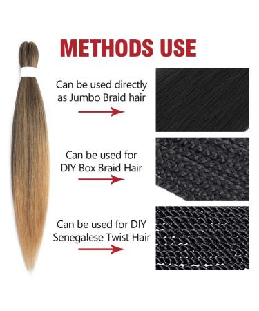 Pre Stretched Braiding Hair 18 Inch 8 Pack Kanekalon Crochet Yaki Extension T27 - Buy Online on GoSupps.com