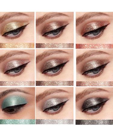 10 Colors Glitter Liquid Eyeshadow Set - Long Lasting, Waterproof & Highly Pigmented Metallic Shimmer - Sparkle Diamond Eye Makeup Kit - Buy Online on GoSupps.com
