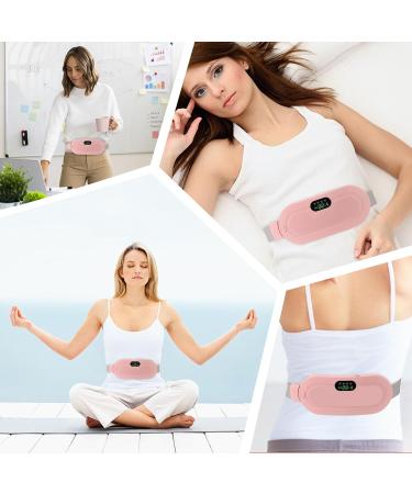 Menstrual Warmers & Belts - Heated Vibration Relief for Abdominal Pain | 4 Modes 3 Temperature Levels - Pink Rose - Buy Online on GoSupps.com
