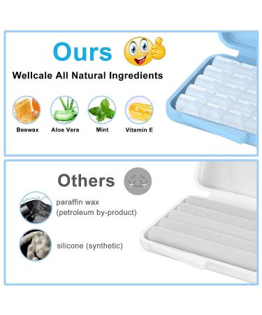 Braces Wax 10 Pack with 50 Precut Wax Strips - Food-Grade Dental Wax for Braces & Aligners - Mint+Aloe Vera+Vitamin E - Stick Better - Includes Storage Box & Applicator Tools - Buy Online on GoSupps.com