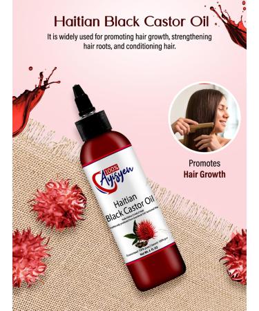 Haitian Black Castor Oil - 100% Pure & Natural | Cold-Pressed | Premium Quality for Hair & Skin Care | Shop Internationally - Buy Online on GoSupps.com