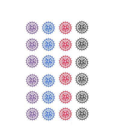 AwwwCos Black Butler Halloween Cosplay Temporary Tattoos Sebastian Ciel Bond Tattooing Body Stickers for Costumes 4CM Multicolored