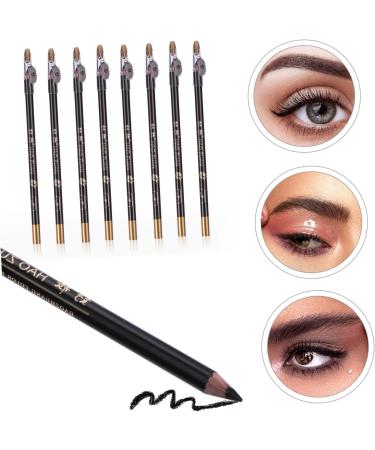 Mikinona 8pcs Sharpener Eyebrow Pencil beauty eyebrow pen Wooden waterproof eyebrow pencil 1 count (Pack of 1) Black - Buy Online on GoSupps.com