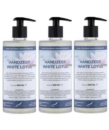 Claudius White Lotus Hand Soap 500ml - With Pumps - Pack of 3
