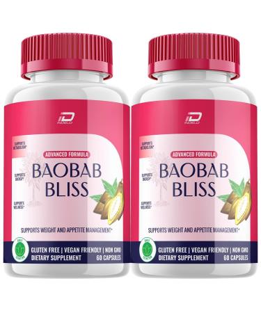 Baobab Bliss Keto Capsules BaobabBliss Advanced Formula Boabab Bliss Keto Pills All-Natural Maximum Strength 800MG Dietary Supplement Baobab Blis Reviews (2 Pack - 120 Capsules)