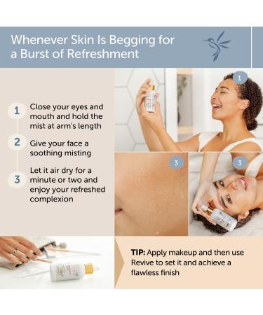 Revive Hydrating Mist Spray - 3-in-1 Vegan Facial Toner Makeup Setting Spray & Hydration Boost with Apple Stem Cell & Antioxidants - 4 Oz - Buy Online on GoSupps.com