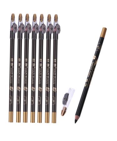 PLAFOPE 8pcs Beauty Eyebrow Pencil Long Lasting Eyebrow Pencils Lasting Eyebrow Pencil Waterproof 1 count (Pack of 1) Black