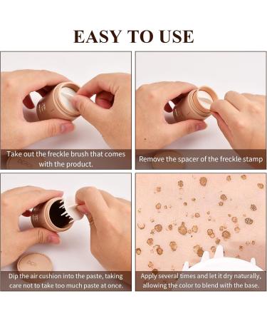 Vesaneae Fast Waterproof and Durable Stamp for Fake Freckles Waterproof Quick Dry Freckle Marker Natural Freckle Makeup Pad - Buy Online on GoSupps.com