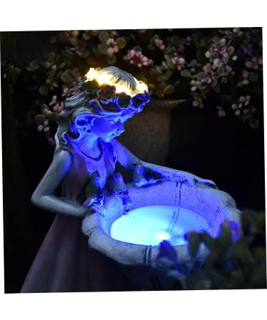 Solar Fairy Statue Solar Fairy Garden Ornaments Outdoor Solar Lights Fairy Figurine Resin Angel Garden Ornaments for Patio Yard Lawn Porch Decor - Buy Online on GoSupps.com