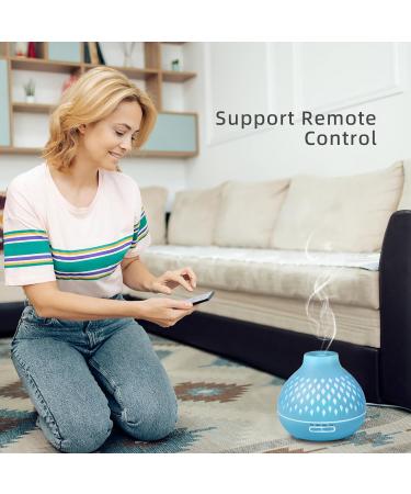 SPLITSKY 400ML Essential Oil Diffuser with Remote Control - Aromatherapy Humidifier for Room, Bedroom, and Office - 10 Hours Quiet Scent Diffuser - 14 LED Colors Timer - Blue - Buy Online on GoSupps.com
