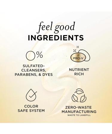 Pantene Sulfate-Free Rice Water Shampoo 30.0 oz - Promotes Natural Hair Growth, Volumizing, Nutrient-Infused with Vitamin B5 - Safe for Color Treated Hair - Pro-V Blends - Women's Haircare - Buy Online on GoSupps.com