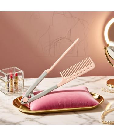 Hair straightener with Vshaped antifrizz tool with ergonomic handle nonslip for home hairdressers beginners professional girls women Pink - Buy Online on GoSupps.com