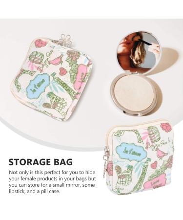 Menstrual Pouch Pad Holder - Zipper Storage Bag for Period Napkins & Tampons - Buy Online on GoSupps.com