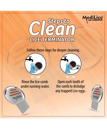 Professional Lice Terminator Comb - Stainless Steel Rust-Free | Micro-Groove Teeth for Effective Louse & Nits Removal | Original Brand - Buy Online on GoSupps.com