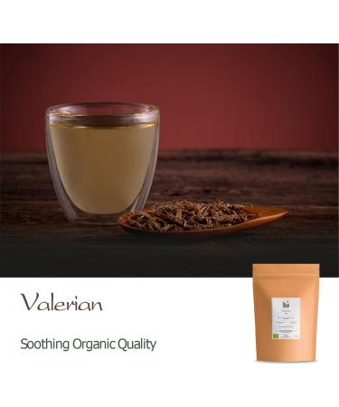 Organic Valerian Root Tea - Natural Calming & Relaxing Herbal Blend for Good Night's Rest - 100g (3.53 oz) - Buy Online on GoSupps.com