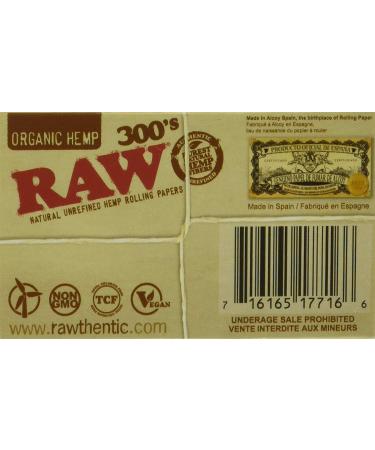 RAW Organic 300 1.25 1 1/4 Size Rolling Papers - 1 Pack, 300 Count - Buy Online on GoSupps.com
