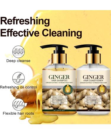 Ensemble shampooing et apr s-shampoing au gingembre pour la croissance des cheveux les traitements de perte de cheveux les produits paississants les soins capillaires hydratants et paississants - Buy Online on GoSupps.com