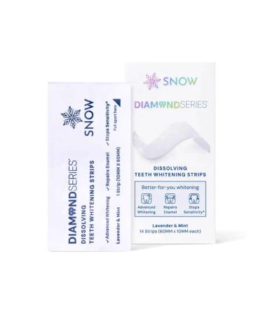 SNOW Diamond Teeth Whitening Strips | Gentle & Enamel Safe White Strips for Teeth Whitening | at-Home Dental Hygiene & Tooth Care for a White Smile | Easy & Convenient Tooth Whitening Strips | 14 Ct 14 Count (Pack of 1)