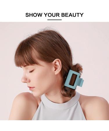 6 Pack Square Claw Clips for Women and Girls - Matte Banana Jaw Clips Hair Styling Accessories - 2.2 Inch Small - Medium Rectangle Claw Clip - Thin Hair Half Updo - Color1 - Buy Online on GoSupps.com