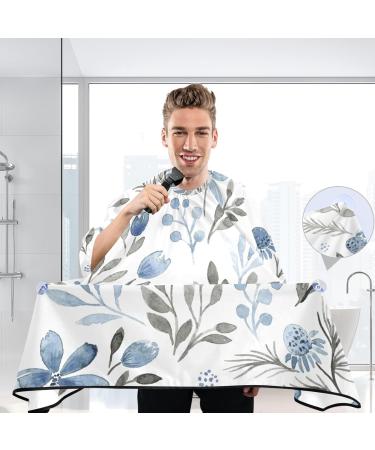 Waterproof Barber Cape - White Spring Flower & Cheetah Haircut Bib | Unisex Hair Cutting Cape for Men - Perfect for Styling & Grooming - Buy Online on GoSupps.com
