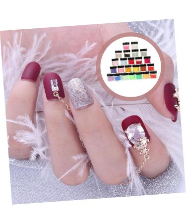 Healeved 72 Boxes Nail Crystal Powder Nail Art Supplies French Nail Dip Kit Clear Arycil Powder Nail Powder - Buy Online on GoSupps.com