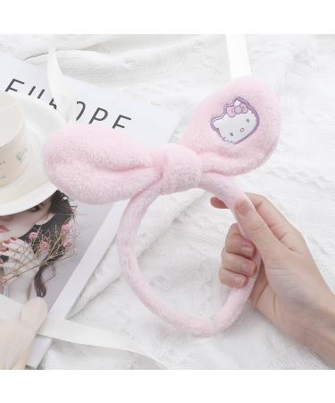 Cute Kitty Cat Spa Headband with Hair Clips for Women and Girls - Hello Kitty Design - Buy Online on GoSupps.com