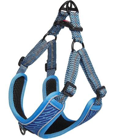 Suredoo Dog Harness | No-Pull Reflective & Breathable Safety Harness for Medium Large & Small Dogs - Adjustable & Soft (M Blue) - Buy Online on GoSupps.com