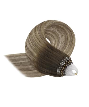 Youngsee Microring Extensions - Real Hair Balayage 50cm 1g - Braun & Blond Loop Hair Extensions | 50g/50s #3/8/22 - Buy Online on GoSupps.com
