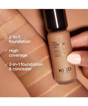 KIKO Milano Full Coverage 2 in 1 Foundation & Concealer N15 - Neutral 15 | Superior Coverage Formula - Buy Online on GoSupps.com