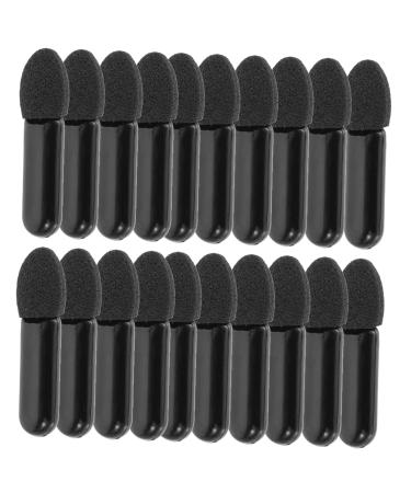 FRCOLOR 100pcs Mini Eyeshadow Swab Lip Balm Brush Makeup Brush Makeup Wand Foam Eyeshadow Black Eyeshadow Cosmetics Lipstick Applicator Set Plastic Miss