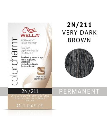 Wella Color Charm 2N Very Dark Brown Permanent Hair Color for Gray Coverage - Buy Online on GoSupps.com