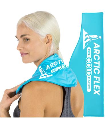 Arctic Flex Neck Ice Pack - Cold Compress Shoulder Therapy Wrap - Cool Reusable Medical Freezer Gel Pad for Swelling  Injuries  Headache  Cooler - Flexible Hot Microwaveable Heat - Men  Women (1 Pack) 1 Count (Pack of 1)