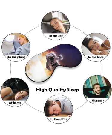 Astronaut Alone in Space Sleep Mask Eye Cover for Sleeping Blindfold with Adjustable Strap Blocks Light Night Travel Nap for Men Women - Buy Online on GoSupps.com