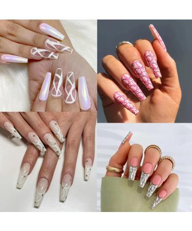 Magic Armor 600-Piece French Nail Tips | Press-On Ballerina Nails with Glue | 12 Sizes Half Cover | DIY Nail Studio Kit - Buy Online on GoSupps.com