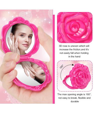 30 Pcs Mini Rose Flower Compact Mirrors - Handheld Pocket Makeup Mirror Bulk for Women & Girls - Perfect for Bridal Party Favors, Travel, and Valentine's Day Gifts - Buy Online on GoSupps.com