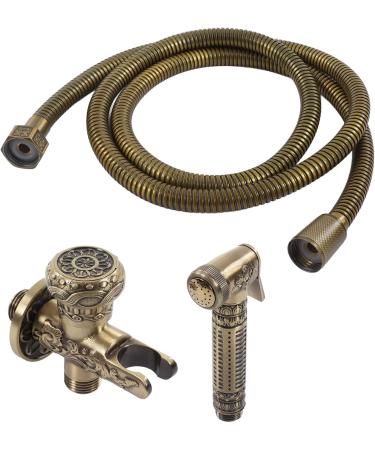 Antique Copper-Finish Toilet Spray Bidet Sprayer - G1/2 Interior & External Thread with Angle Valve - Einard - Buy Online on GoSupps.com