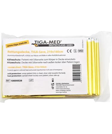 Tiga-Med Rescue Ceiling Blanket Set | 50x210cm Gold/Silver | First Aid Emergency Film | International Shipping Available - Buy Online on GoSupps.com
