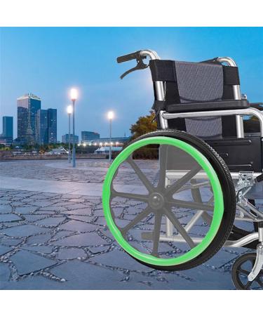 Wheelchair Rear Wheel Cover Adults Non-Slip Wear 22/24inch Resistant Wheelchair Rear Wheel Cover 1 Pair Silicone Wheelchair Hand Push Cover for All Wheelchairs Rear Wheel(Fluorescent Green 22in) 22in Fluorescent Green