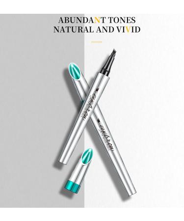 Eyebrow Pen Microblading Eyebrow Pencil Brow Pencil with fork Precise Brush-Tip Creates Natural Looking Brows Effortlessly Create Natural Hair Like Brows (Black) - Buy Online on GoSupps.com