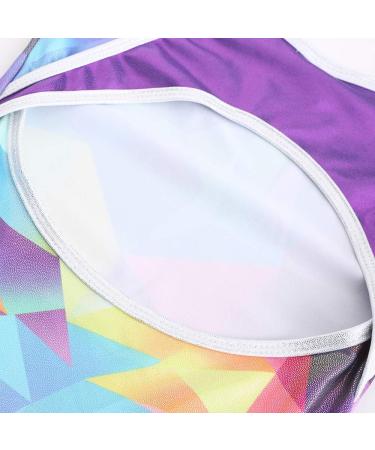 Kql Starry Girls Gymnastics Leotard 7-8 Years | Sparkly Dancewear for Kids 5-14Years | Rainbow Geometric Training Costume - Buy Online on GoSupps.com