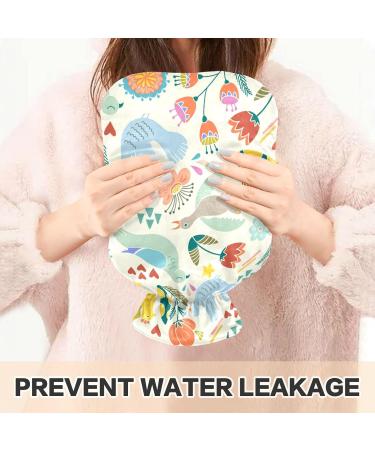 Naanle 1L Flower Birds Transparent Hot Water Bottle - Heat & Cold Therapy for Pain Relief Bed & Hand Warmers - Buy Online on GoSupps.com
