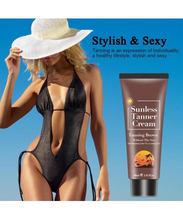 lyanny Tanning Accelerator Cream Light Brown Tanning Lotion Hawaiian Tanning Oil Natural Ingredients Tanning Cream Tan Accelerator for Outdoor Sun and Tanning Beds - Buy Online on GoSupps.com