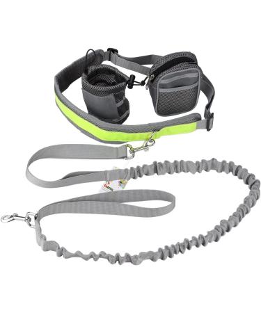 Cadrim Hands Free Dog Lead Walking Belt Ajustable Lead Dog Leash Waist Belt Pet Dog Leash Coupler Running Jogging Walking Dogs Lead Belt Adjustable with 2 Pack Bags and Reflective Strip 38kg (Grey) - Buy Online on GoSupps.com